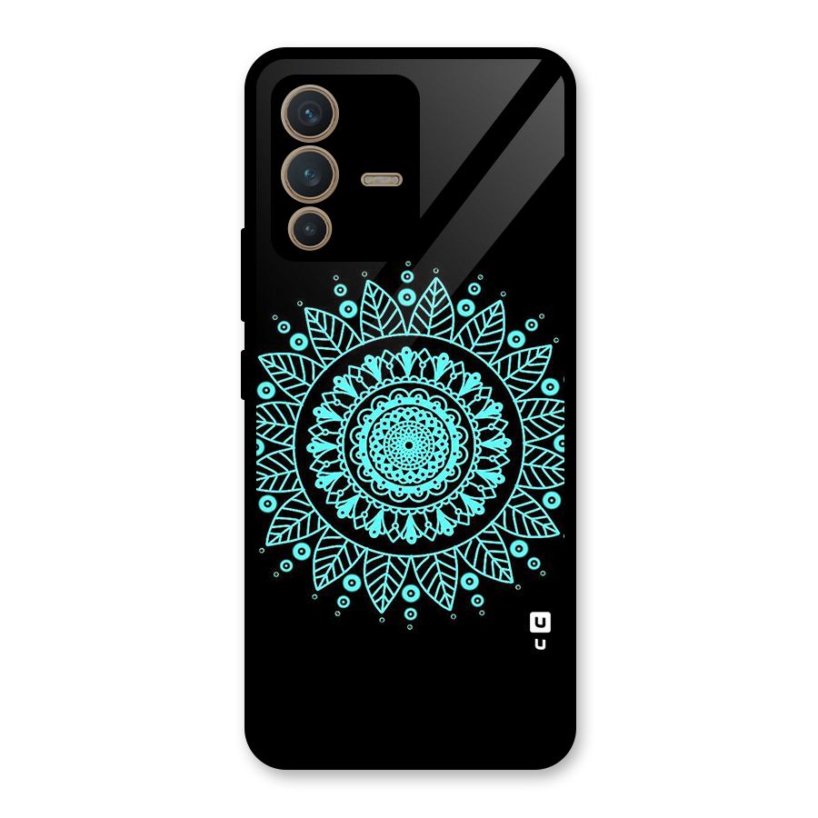 Circles Pattern Art Glass Back Case for Vivo V23 5G