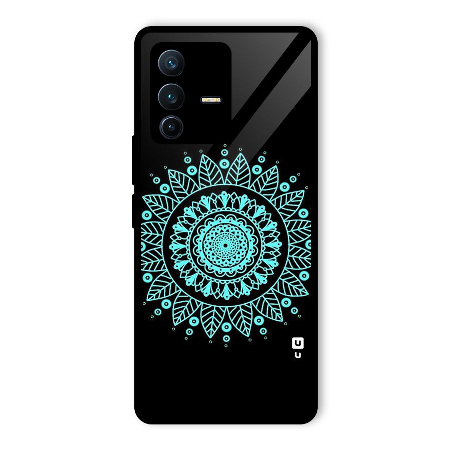 Circles Pattern Art Glass Back Case for Vivo V23 Pro