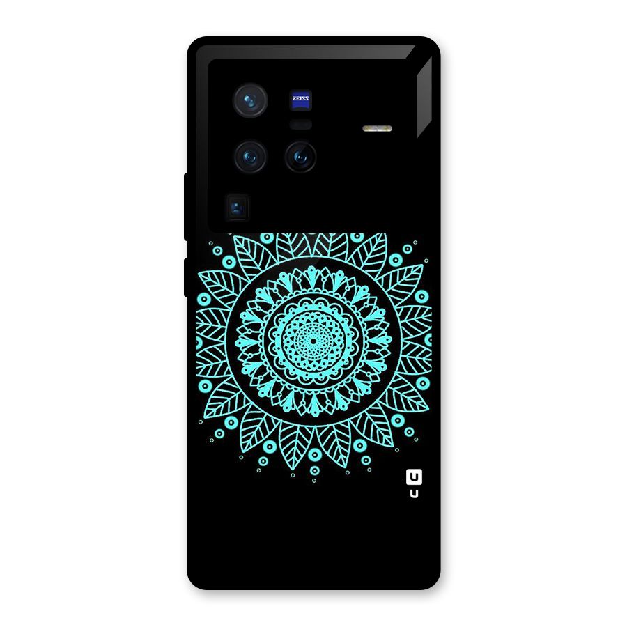 Circles Pattern Art Glass Back Case for Vivo X80 Pro
