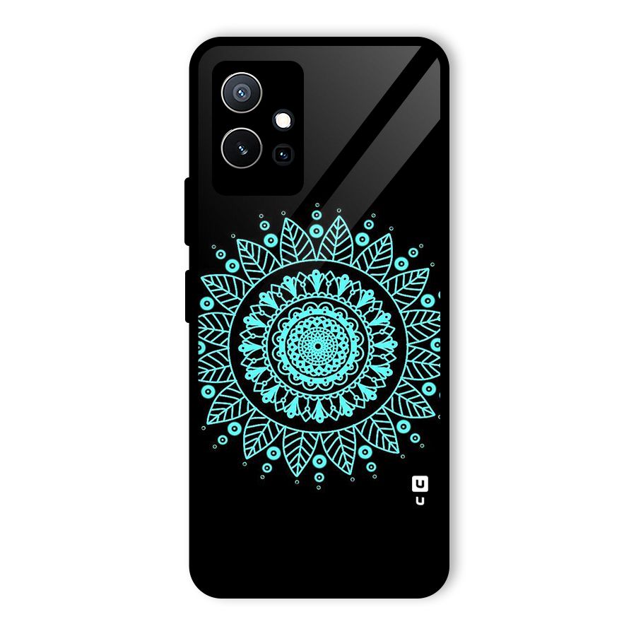 Circles Pattern Art Glass Back Case for Vivo Y75 5G
