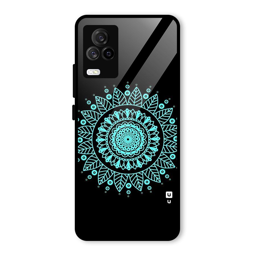 Circles Pattern Art Glass Back Case for Vivo iQOO 7 Legend 5G