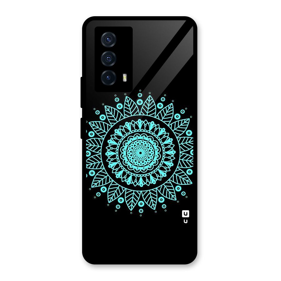 Circles Pattern Art Glass Back Case for Vivo iQOO Z5