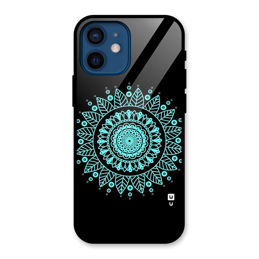 Circles Pattern Art Glass Back Case for iPhone 12 Mini