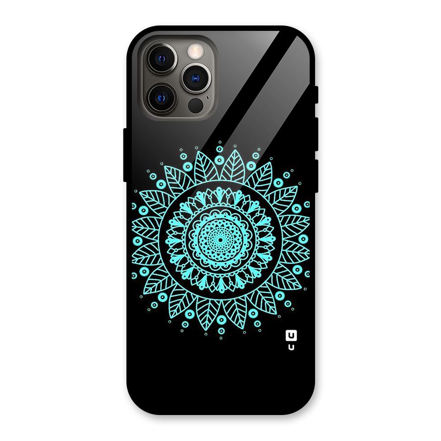Circles Pattern Art Glass Back Case for iPhone 12 Pro