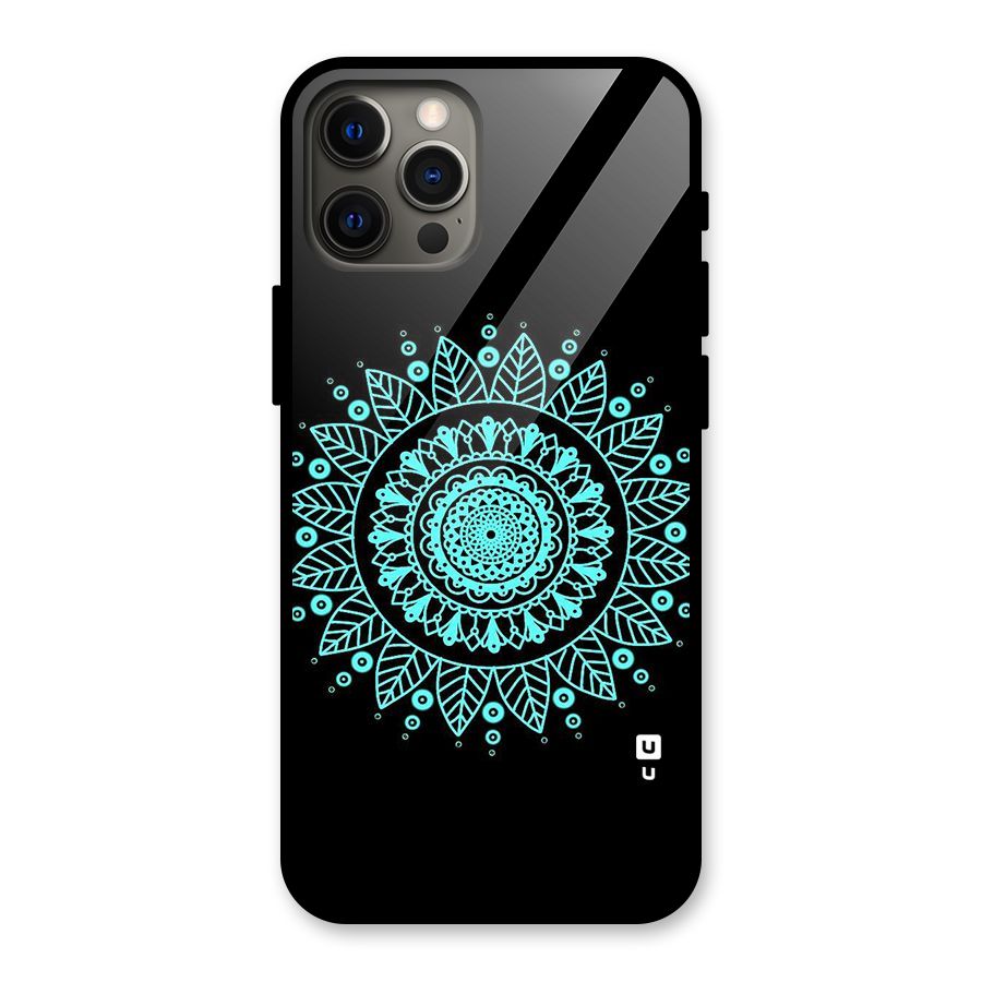 Circles Pattern Art Glass Back Case for iPhone 12 Pro Max