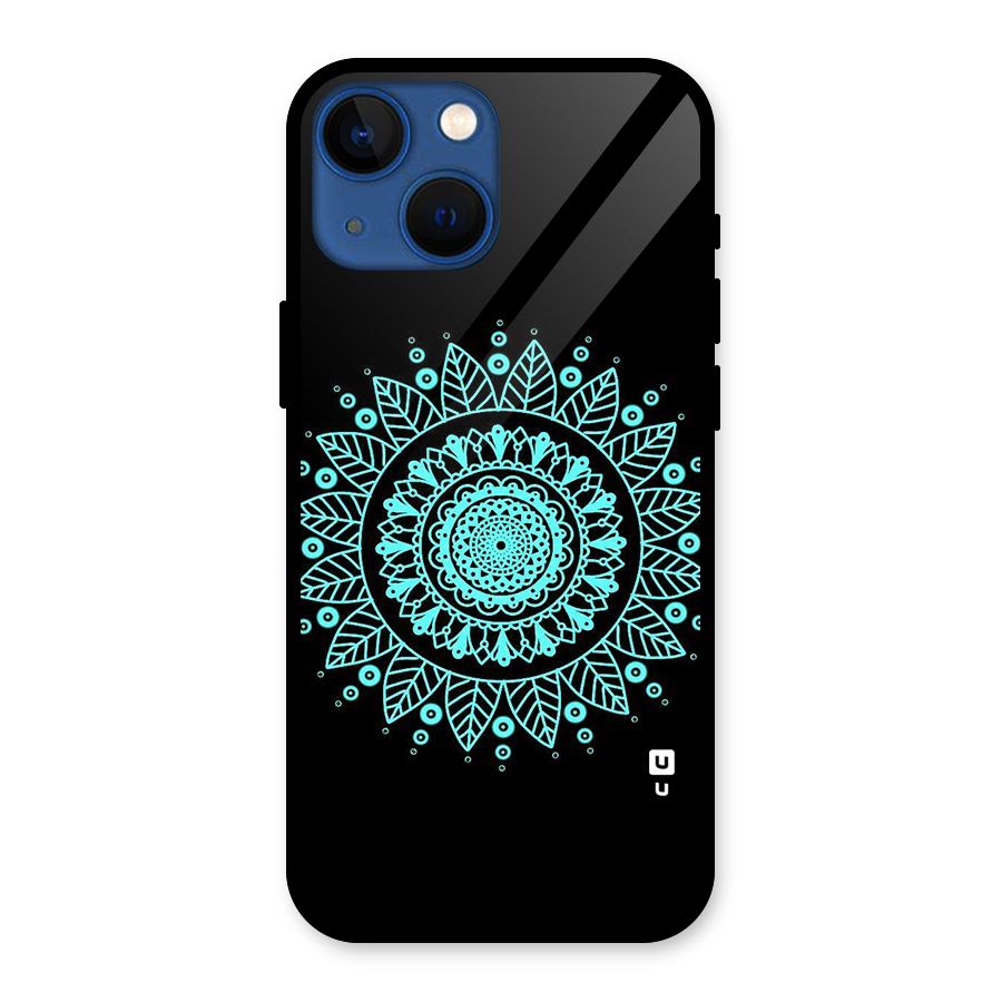 Circles Pattern Art Glass Back Case for iPhone 13 Mini