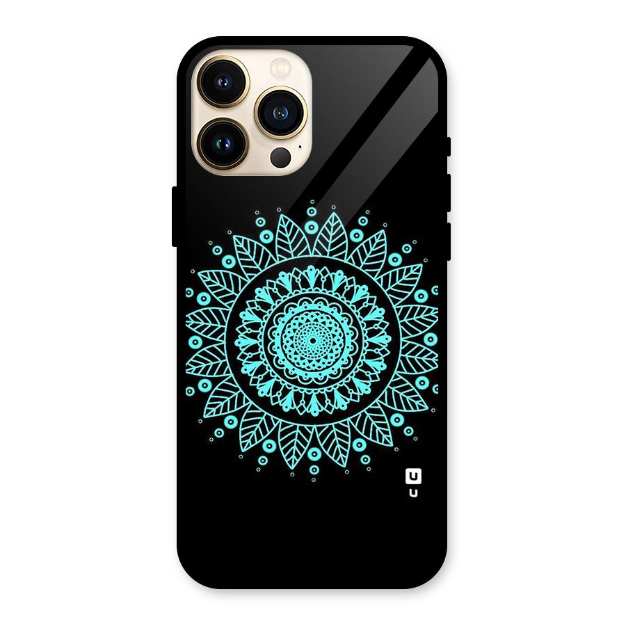 Circles Pattern Art Glass Back Case for iPhone 13 Pro Max