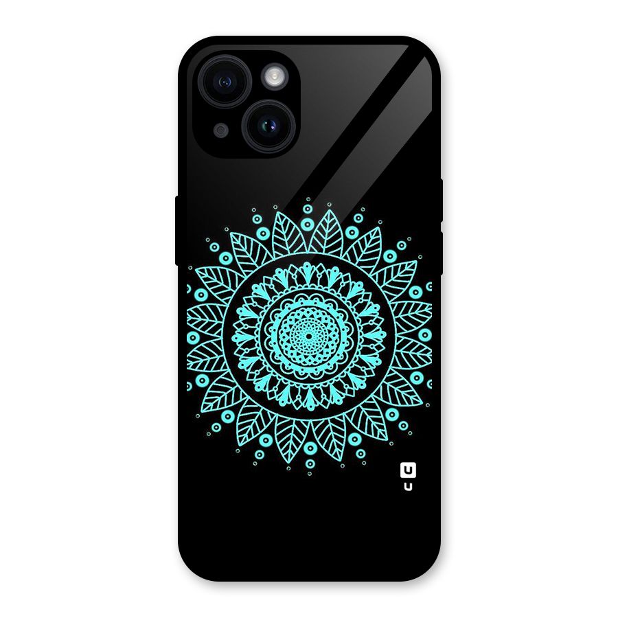 Circles Pattern Art Glass Back Case for iPhone 14