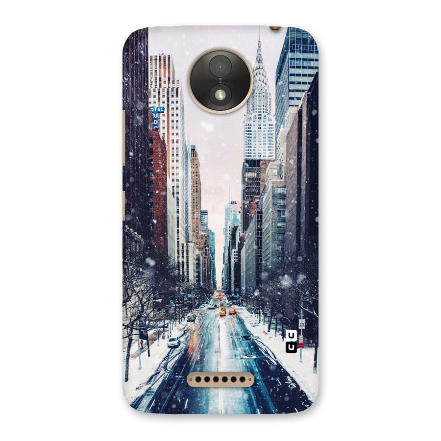 City Snow Back Case for Moto C Plus