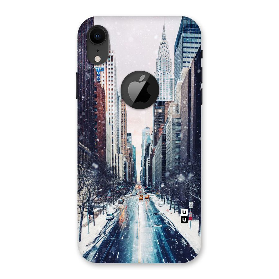 City Snow Back Case for iPhone XR Logo Cut