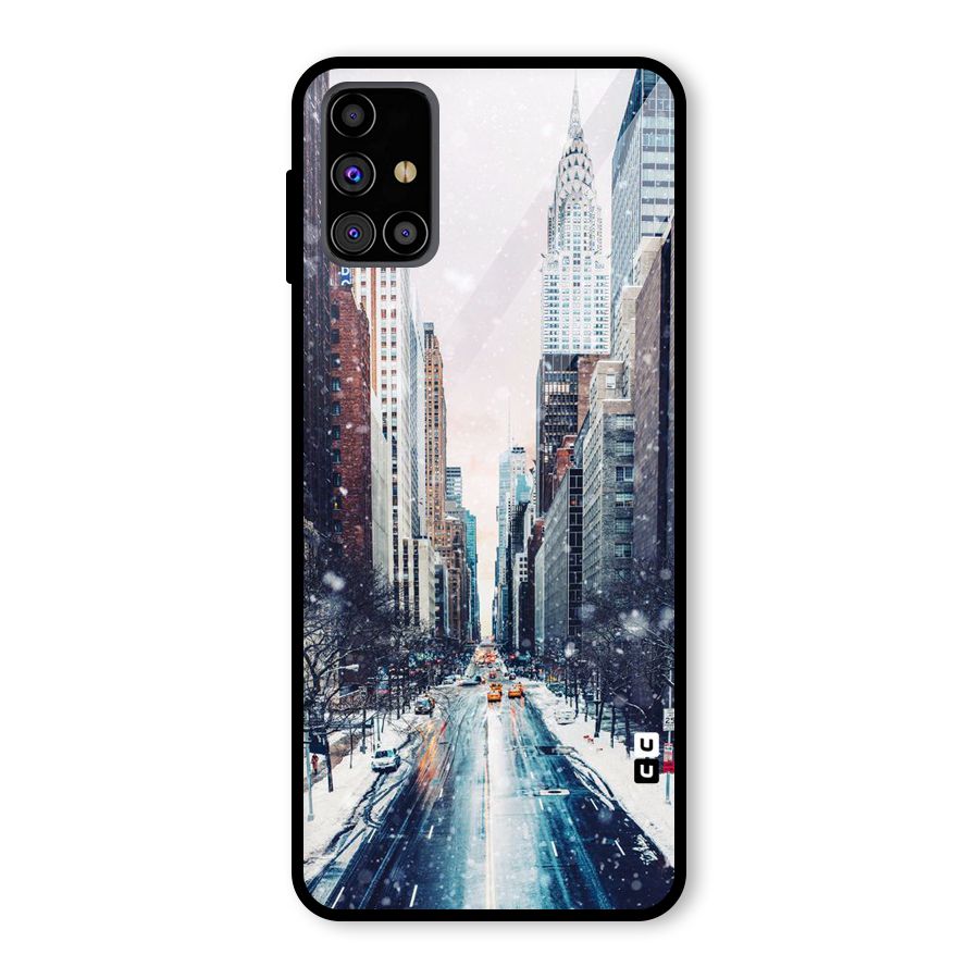 City Snow Glass Back Case for Galaxy M31s