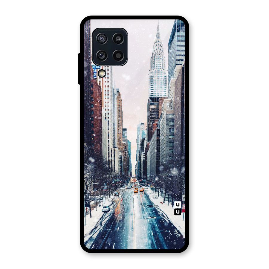 City Snow Glass Back Case for Galaxy M32