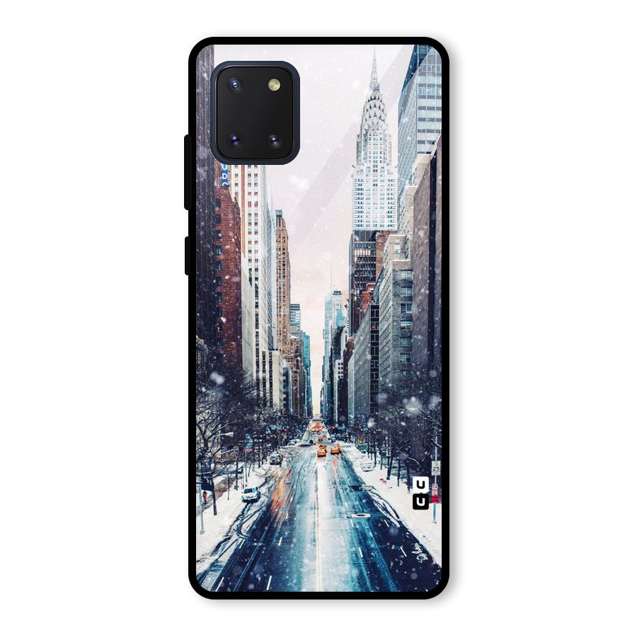 City Snow Glass Back Case for Galaxy Note 10 Lite
