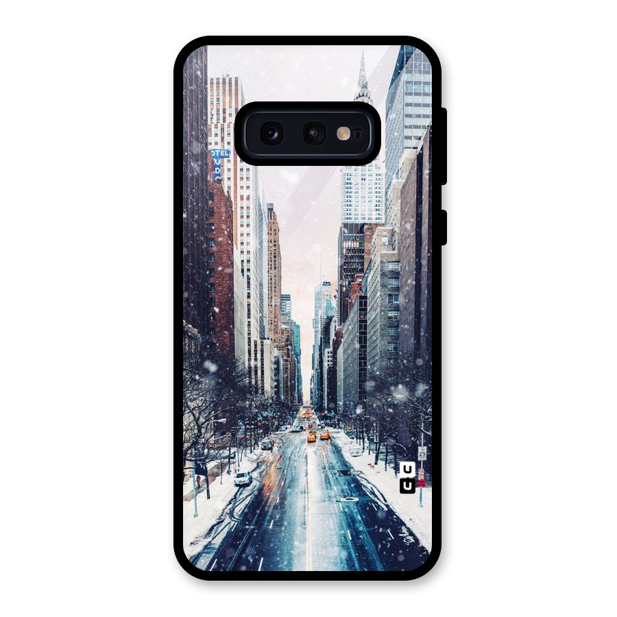 City Snow Glass Back Case for Galaxy S10e
