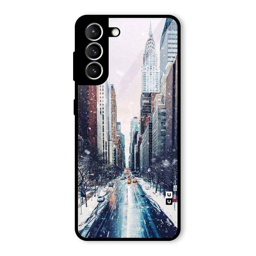 City Snow Glass Back Case for Galaxy S21 5G