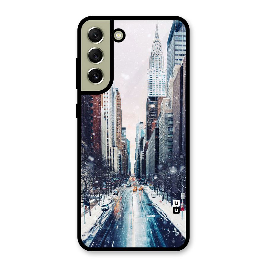 City Snow Glass Back Case for Galaxy S21 FE 5G