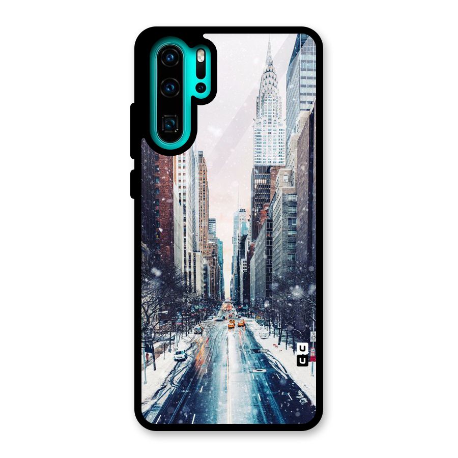 City Snow Glass Back Case for Huawei P30 Pro