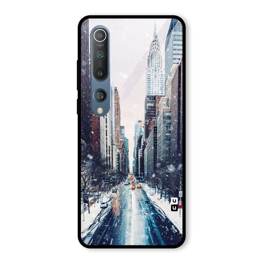 City Snow Glass Back Case for Mi 10