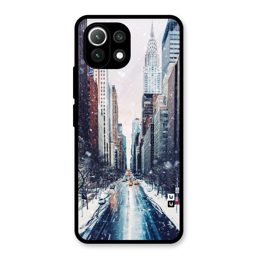 City Snow Glass Back Case for Mi 11 Lite NE 5G