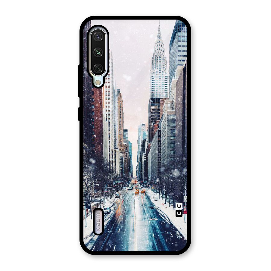 City Snow Glass Back Case for Mi A3