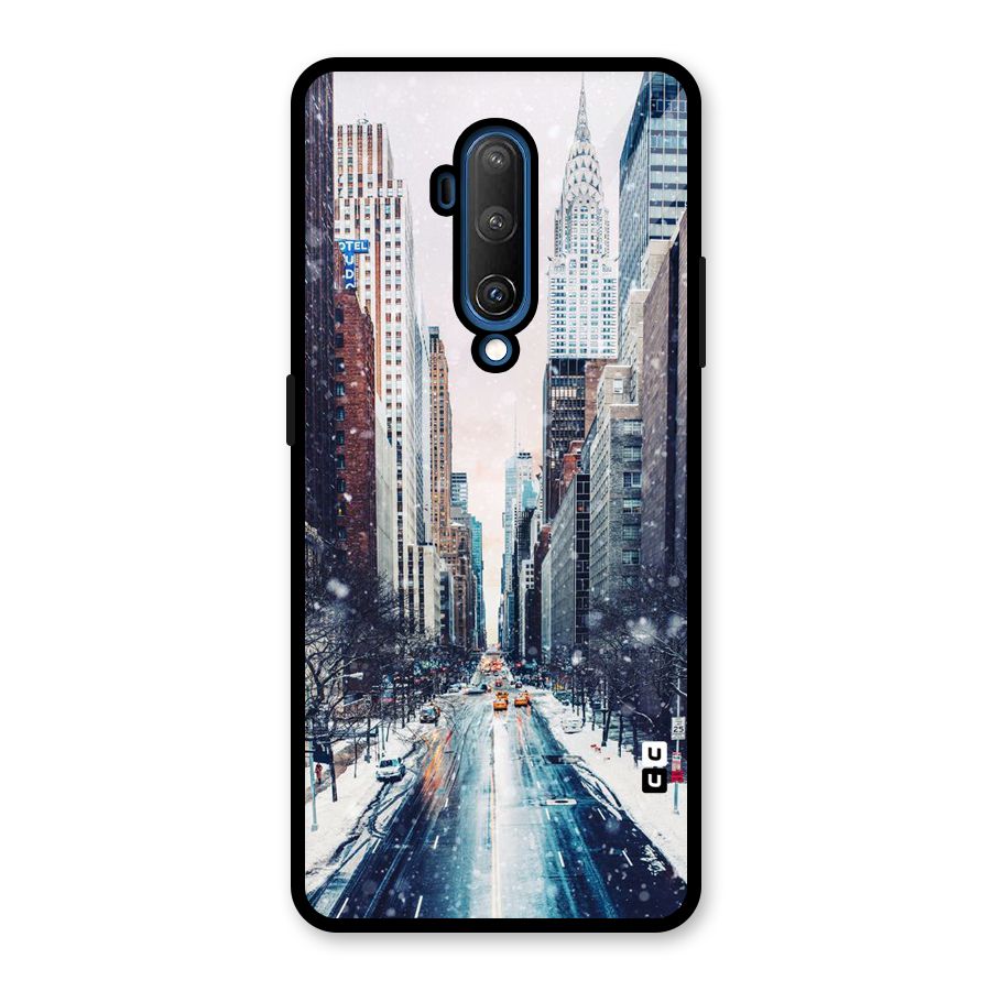 City Snow Glass Back Case for OnePlus 7T Pro