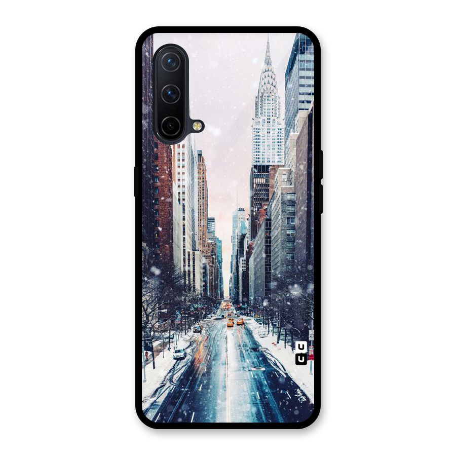 City Snow Glass Back Case for OnePlus Nord CE 5G