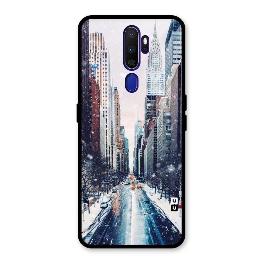 City Snow Glass Back Case for Oppo A9 (2020)