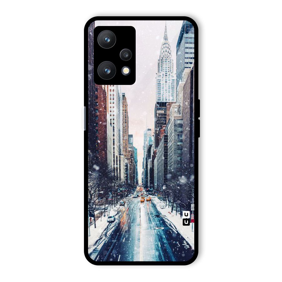City Snow Glass Back Case for Realme 9 Pro 5G