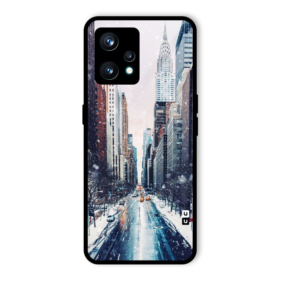 City Snow Glass Back Case for Realme 9 Pro Plus 5G