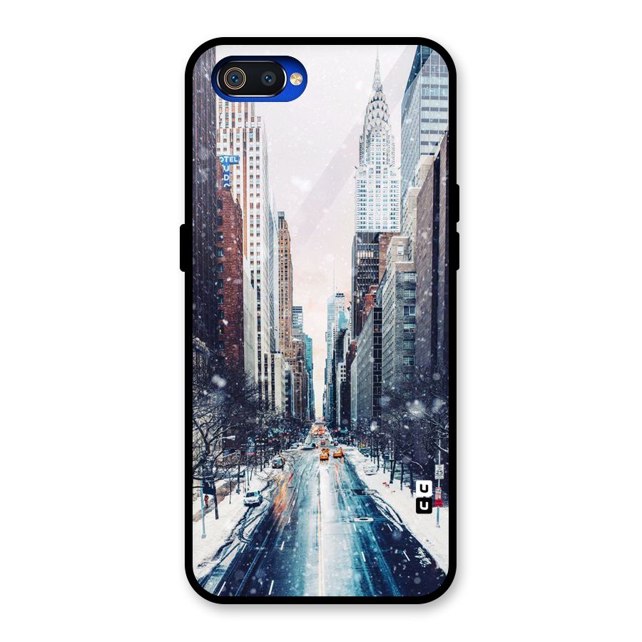 City Snow Glass Back Case for Realme C2