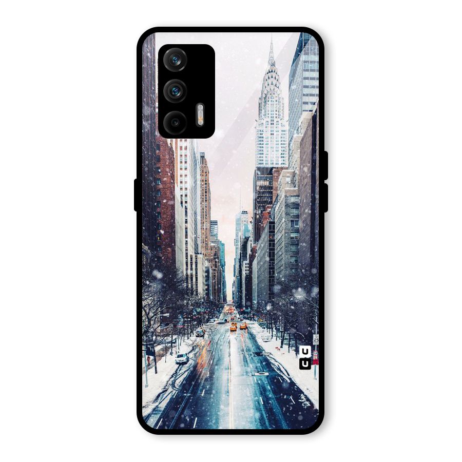 City Snow Glass Back Case for Realme GT 5G