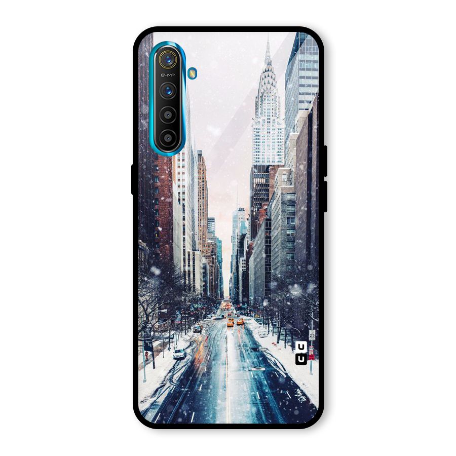 City Snow Glass Back Case for Realme X2