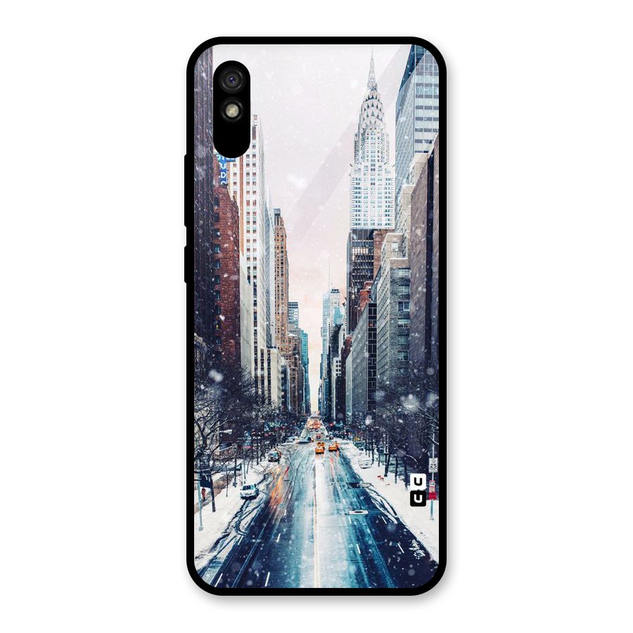 City Snow Glass Back Case for Redmi 9A