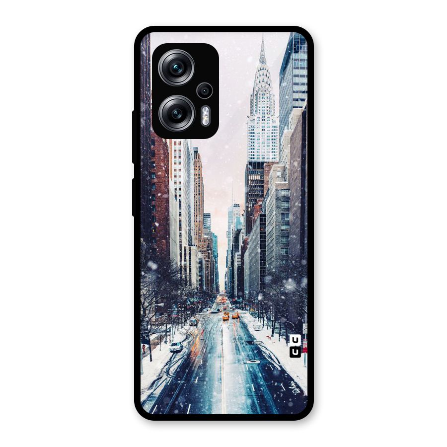 City Snow Glass Back Case for Redmi K50i