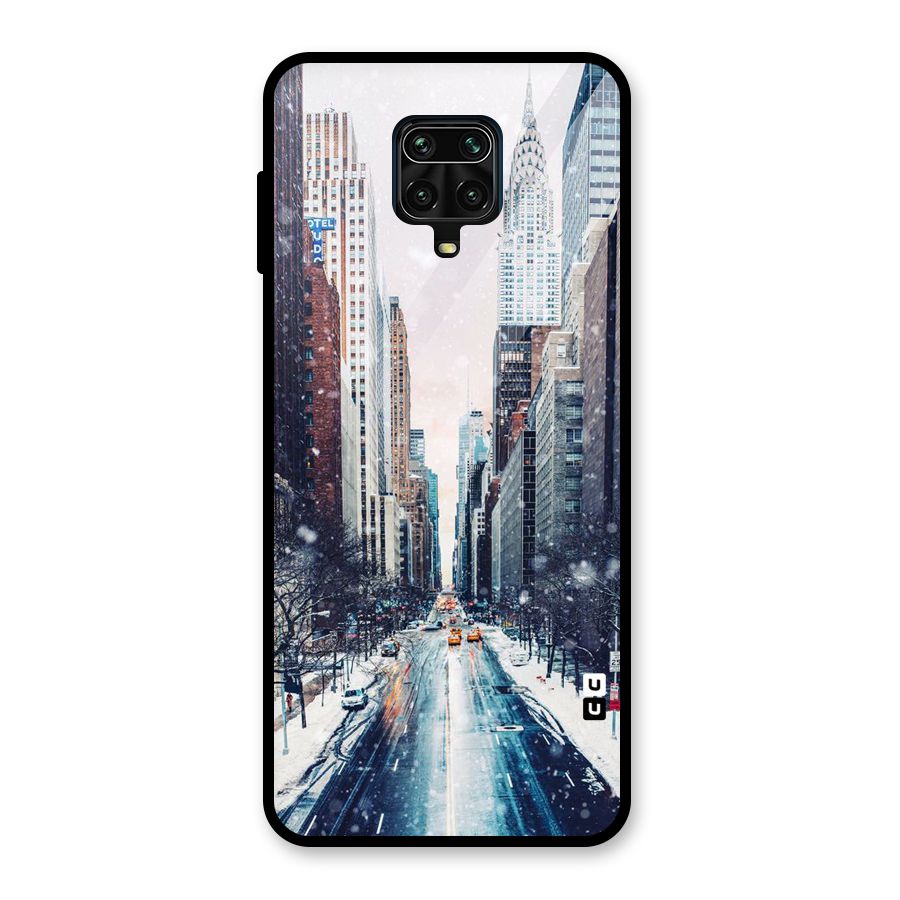 City Snow Glass Back Case for Redmi Note 10 Lite