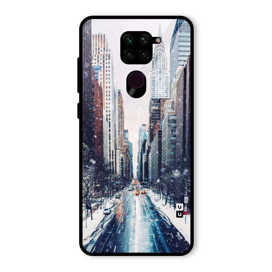 City Snow Glass Back Case for Redmi Note 9