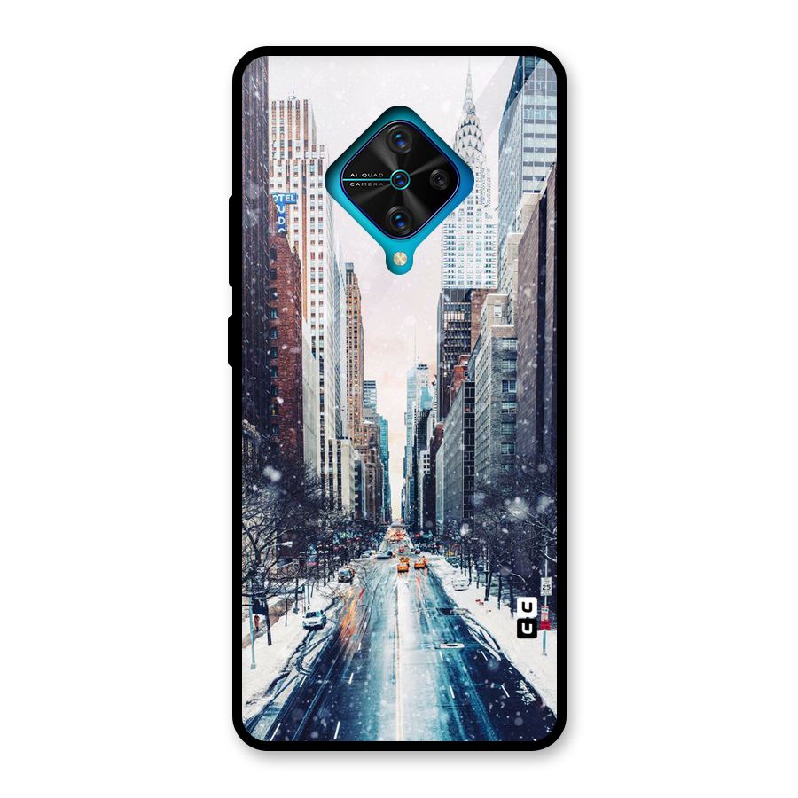 City Snow Glass Back Case for Vivo S1 Pro