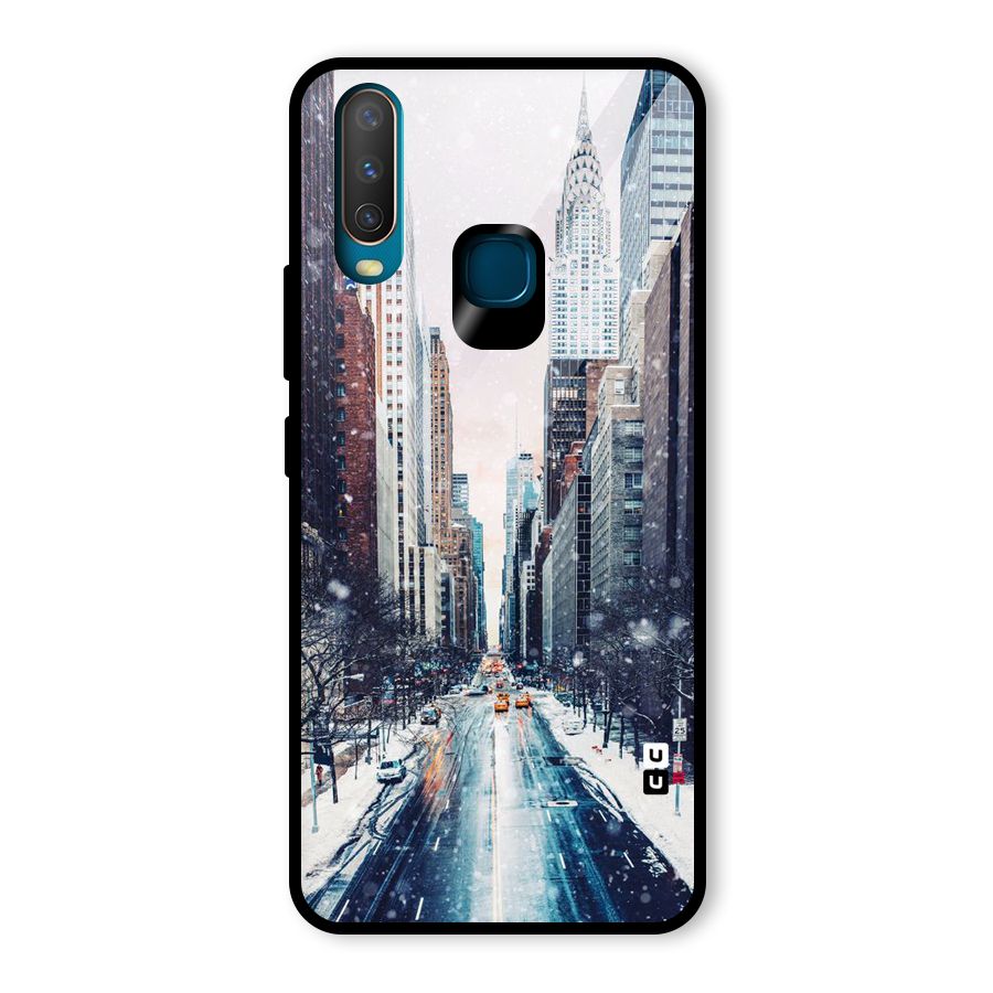 City Snow Glass Back Case for Vivo U10