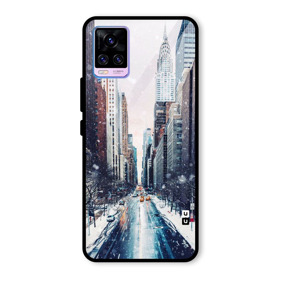 City Snow Glass Back Case for Vivo V20 Pro
