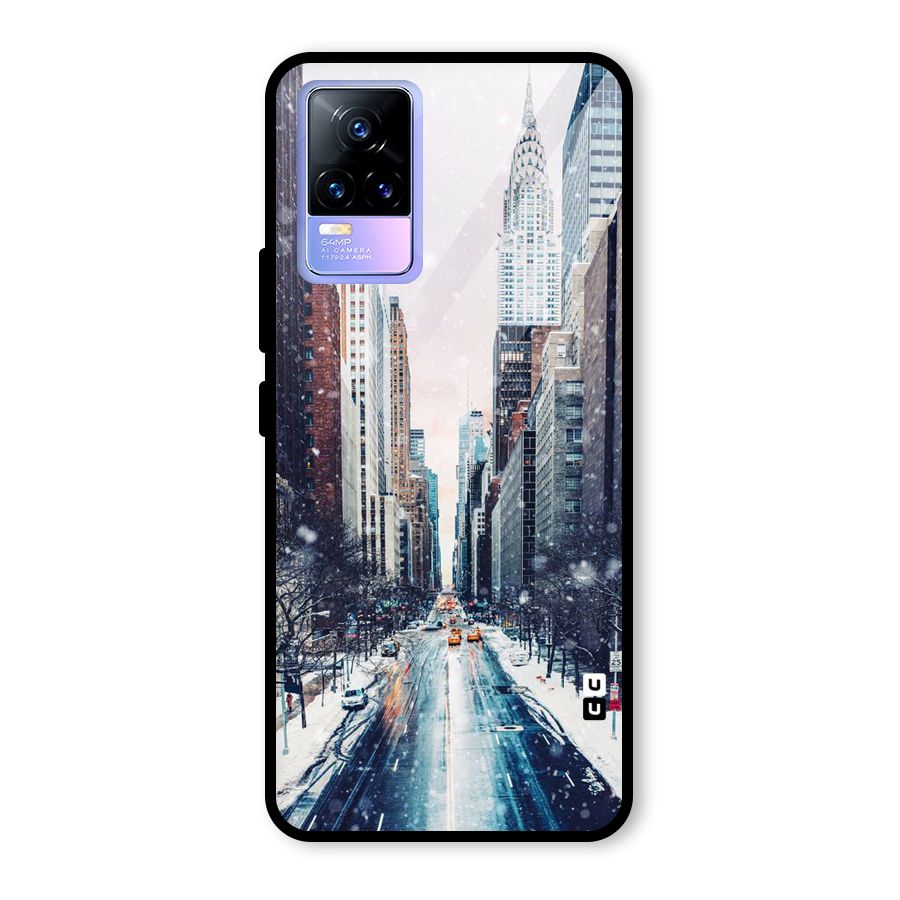 City Snow Glass Back Case for Vivo Y73