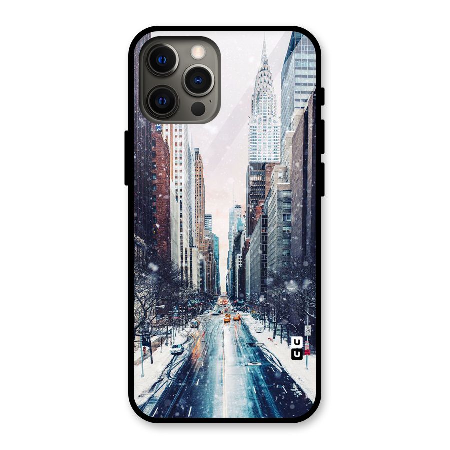 City Snow Glass Back Case for iPhone 12 Pro Max