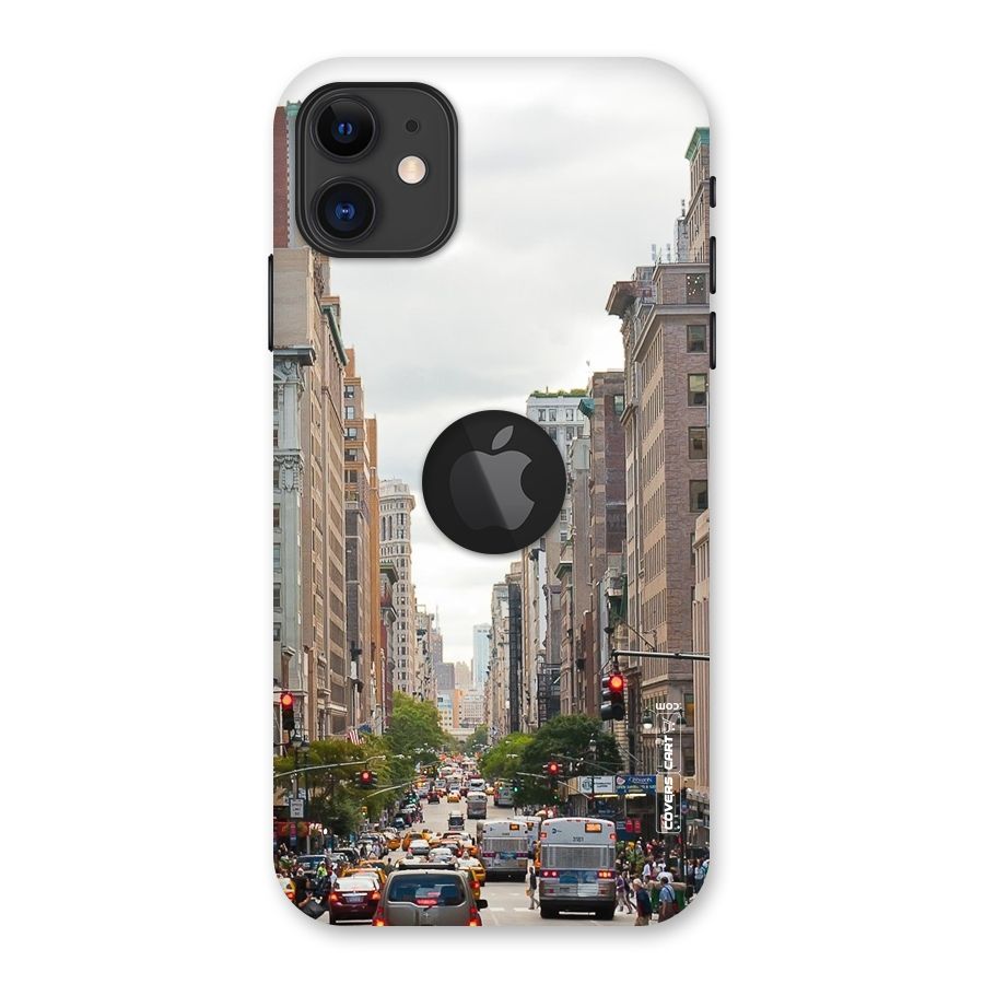 City Street View Back Case for iPhone 11 Logo Cut