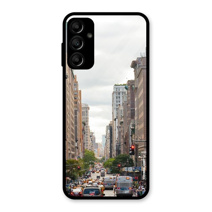 City Street View Glass Back Case for Galaxy A14 5G