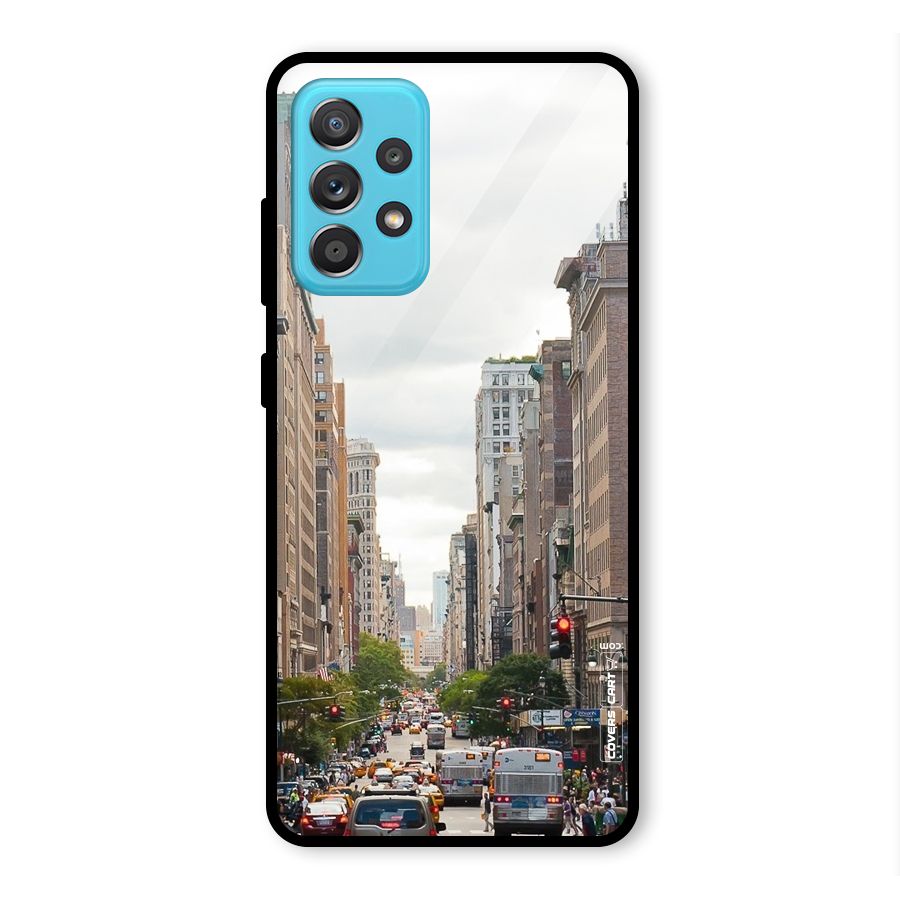 City Street View Glass Back Case for Galaxy A52s 5G