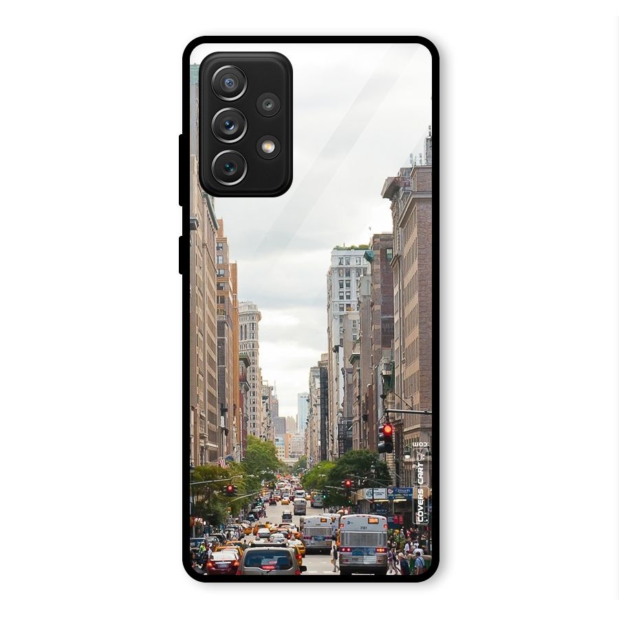 City Street View Glass Back Case for Galaxy A72