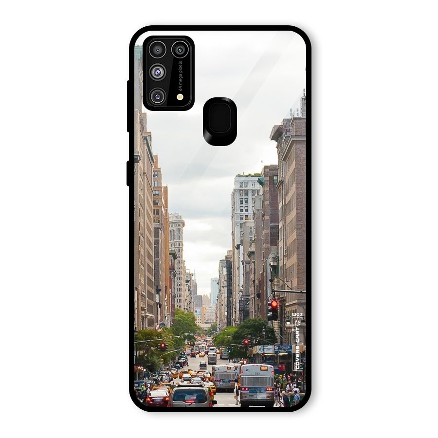 City Street View Glass Back Case for Galaxy F41
