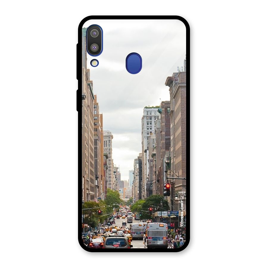 City Street View Glass Back Case for Galaxy M20