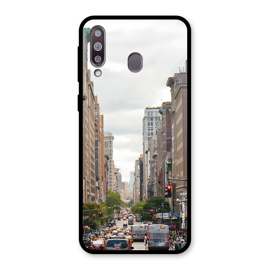 City Street View Glass Back Case for Galaxy M30