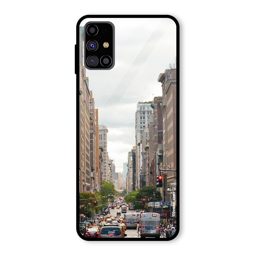 City Street View Glass Back Case for Galaxy M31s