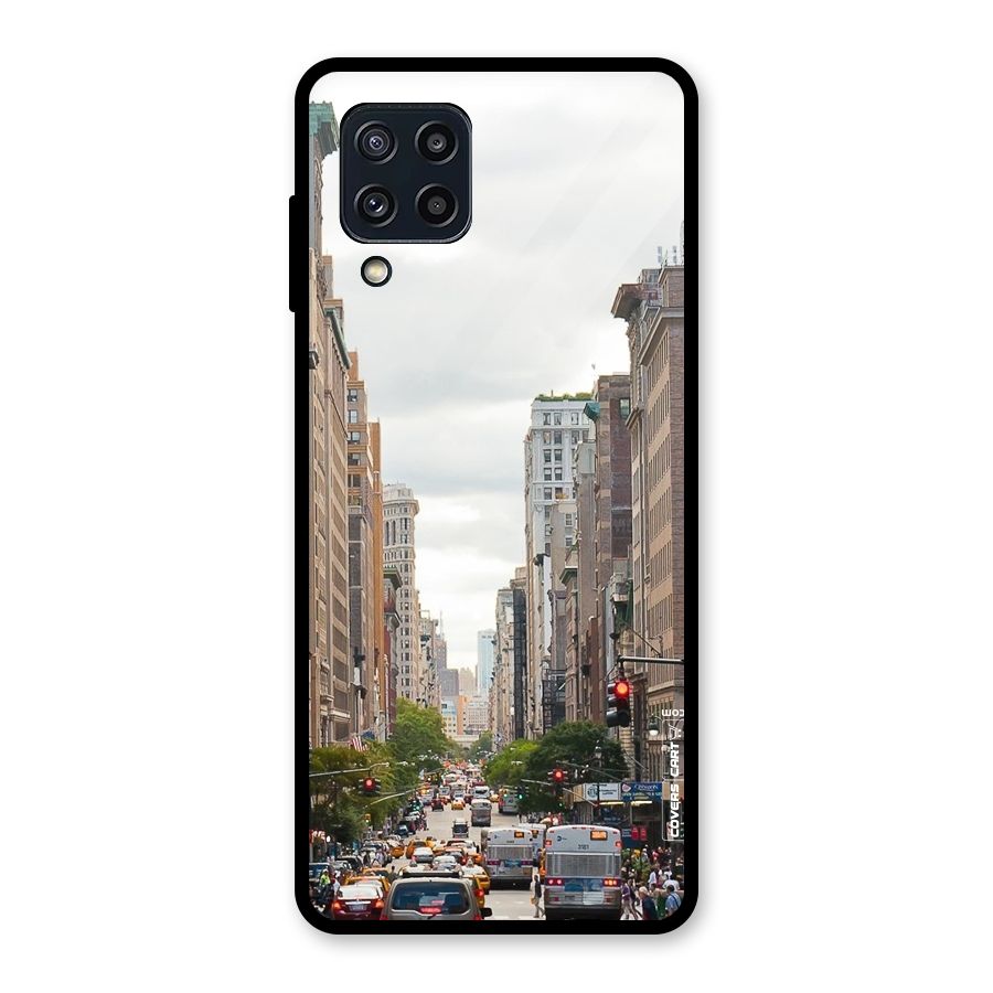 City Street View Glass Back Case for Galaxy M32